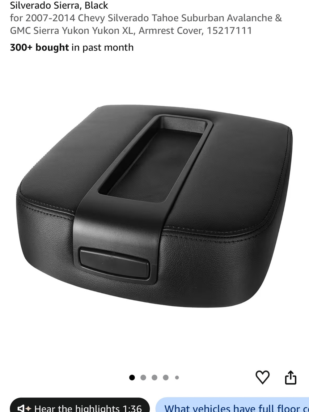 Chevrolet/GMC center console for truck suv vans